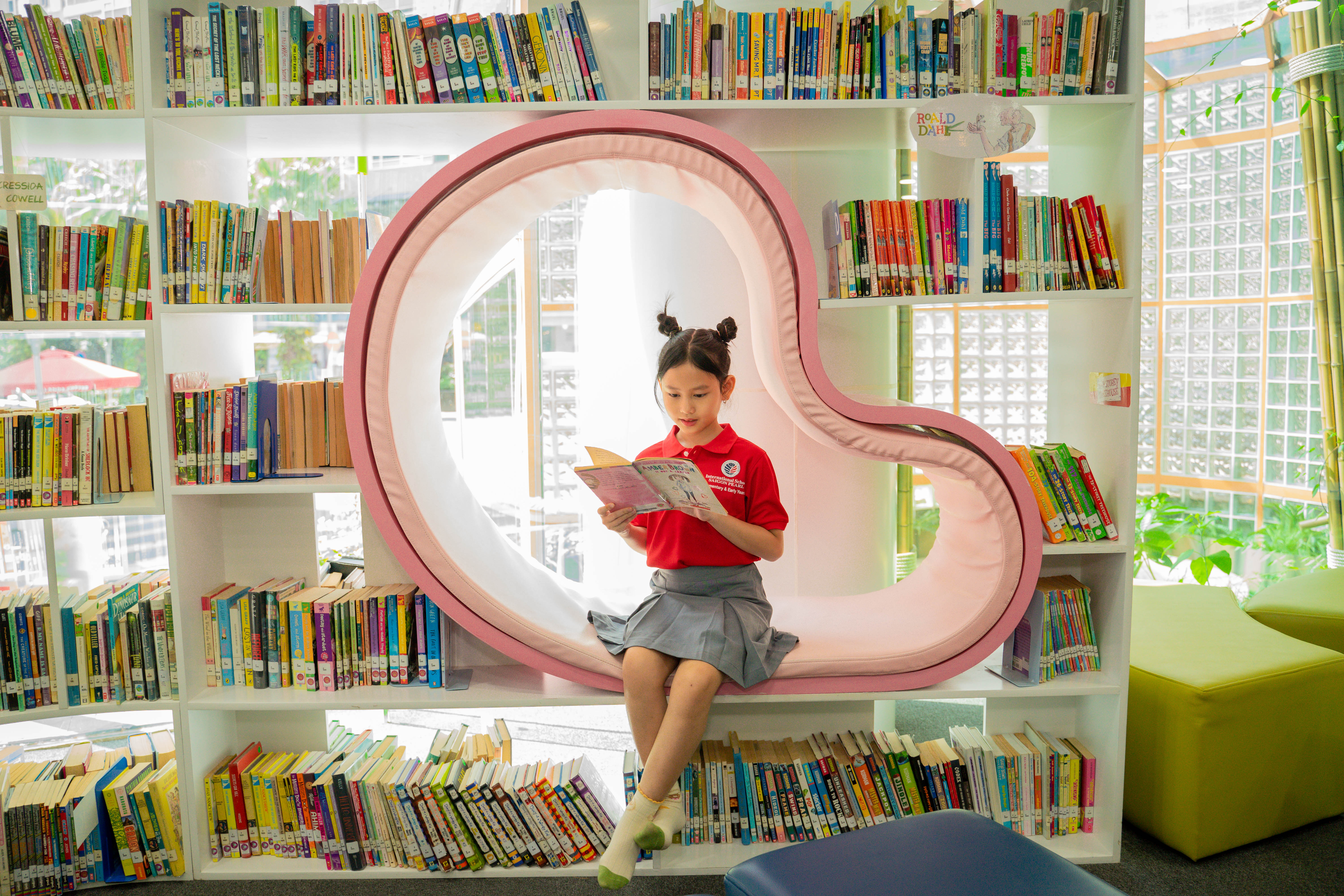 Girl reading book