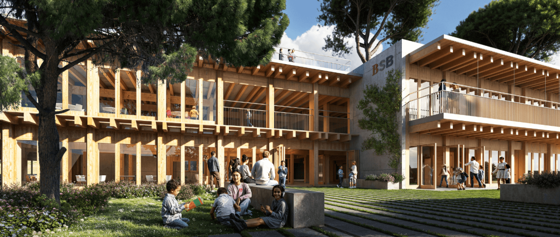Rendor image of new BSB Maresme campus